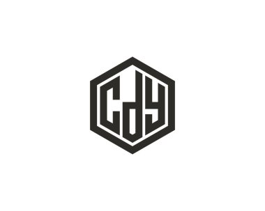 CDY Logo tasarım vektör şablonu. CDY