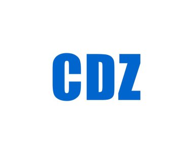 CDZ logo tasarım vektör şablonu. CDZ