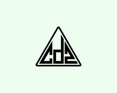 CDZ logo tasarım vektör şablonu. CDZ