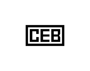 CEB Logo tasarım vektör şablonu. CEB