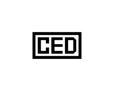 CED logo tasarım vektör şablonu. CED