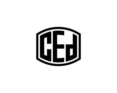 CED logo tasarım vektör şablonu. CED