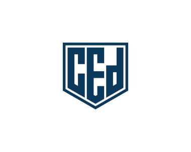 CED logo tasarım vektör şablonu. CED