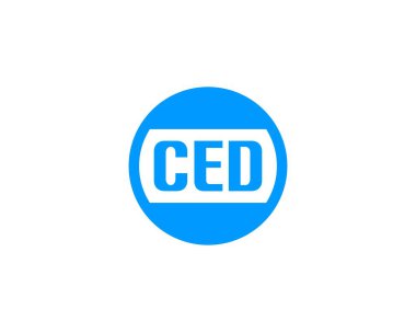 CED logo tasarım vektör şablonu. CED