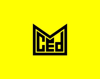 CED logo tasarım vektör şablonu. CED