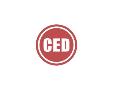 CED logo tasarım vektör şablonu. CED
