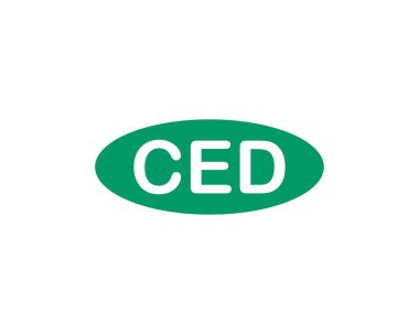CED logo tasarım vektör şablonu. CED