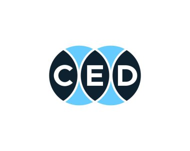 CED logo tasarım vektör şablonu. CED