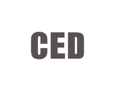 CED logo tasarım vektör şablonu. CED