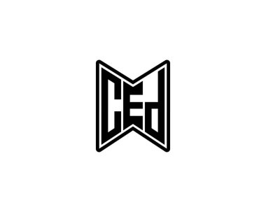 CED logo tasarım vektör şablonu. CED