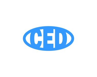 CED logo tasarım vektör şablonu. CED