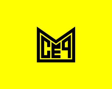 CEQ logo tasarım vektör şablonu. CEQ