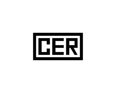 CER logo tasarım vektör şablonu. CER
