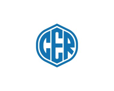 CER logo tasarım vektör şablonu. CER
