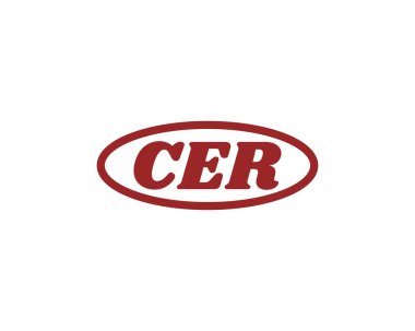 CER logo tasarım vektör şablonu. CER