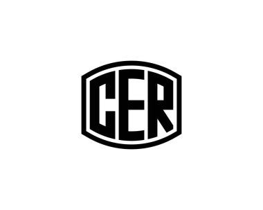 CER logo tasarım vektör şablonu. CER