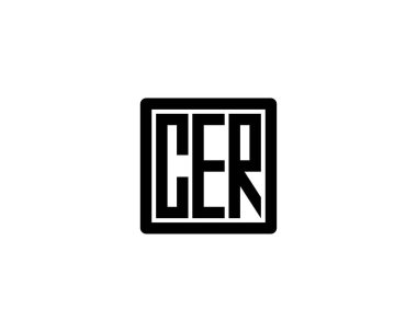 CER logo tasarım vektör şablonu. CER