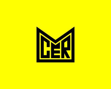 CER logo tasarım vektör şablonu. CER
