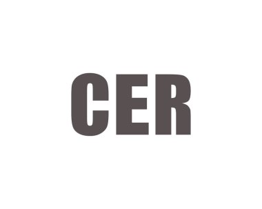 CER logo tasarım vektör şablonu. CER