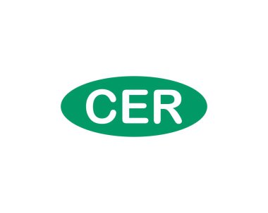 CER logo tasarım vektör şablonu. CER
