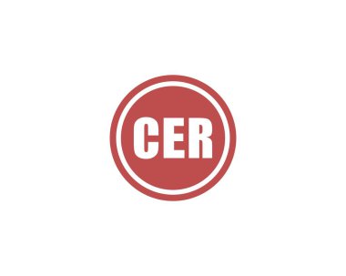 CER logo tasarım vektör şablonu. CER