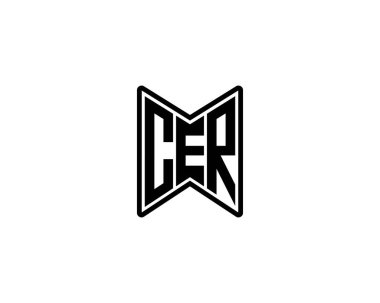 CER logo tasarım vektör şablonu. CER