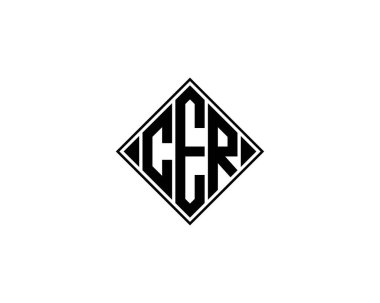 CER logo tasarım vektör şablonu. CER