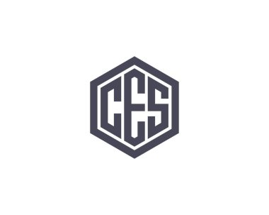 CES logo tasarım vektör şablonu. CES