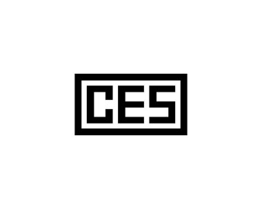 CES logo tasarım vektör şablonu. CES