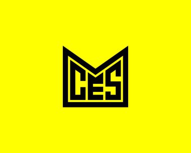 CES logo tasarım vektör şablonu. CES
