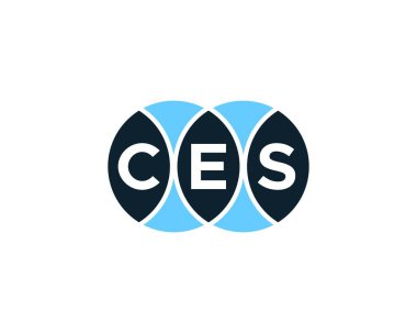 CES logo tasarım vektör şablonu. CES