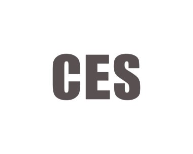 CES logo tasarım vektör şablonu. CES