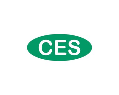 CES logo tasarım vektör şablonu. CES