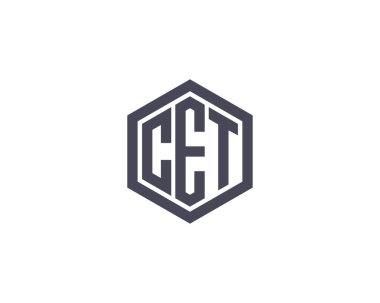 CET logo tasarım vektör şablonu. CET
