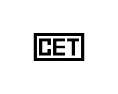 CET logo tasarım vektör şablonu. CET