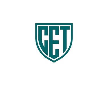 CET logo tasarım vektör şablonu. CET