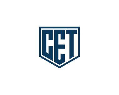 CET logo tasarım vektör şablonu. CET