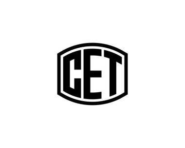 CET logo tasarım vektör şablonu. CET