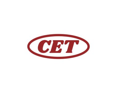CET logo tasarım vektör şablonu. CET