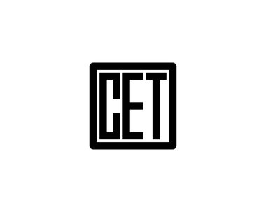 CET logo tasarım vektör şablonu. CET