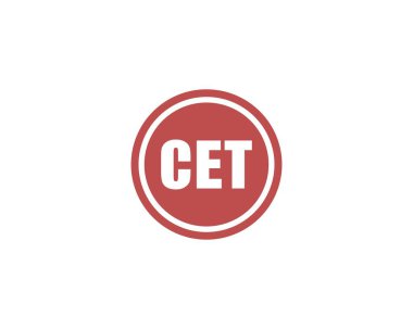 CET logo tasarım vektör şablonu. CET