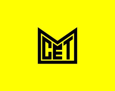 CET logo tasarım vektör şablonu. CET