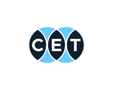 CET logo tasarım vektör şablonu. CET