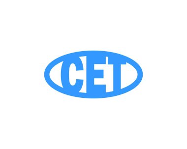 CET logo tasarım vektör şablonu. CET