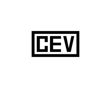 CEV Logo tasarım vektör şablonu. CEV