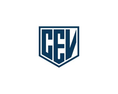 CEV Logo tasarım vektör şablonu. CEV