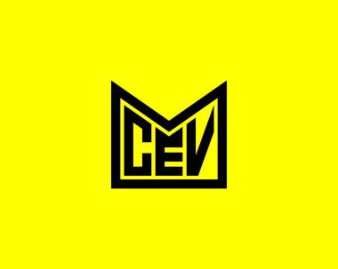 CEV Logo tasarım vektör şablonu. CEV