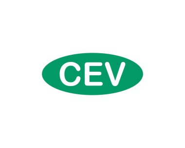 CEV Logo tasarım vektör şablonu. CEV