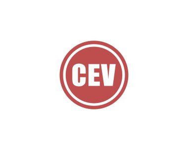 CEV Logo tasarım vektör şablonu. CEV