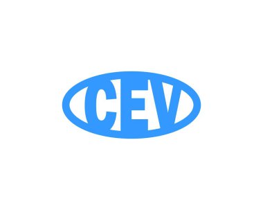 CEV Logo tasarım vektör şablonu. CEV